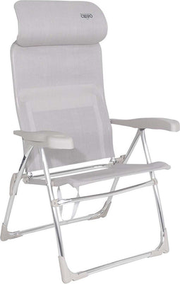Crespo AL/206 - Strandstoel - Compact - Verstelbaar in 7 standen - Licht grijs