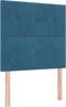 vidaXL - Hoofdbord - met - knopen - - - Donkerblauw - 90 - cm - - - Fluweel