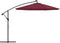 vidaXL - Zweefparasol - met - LED-verlichting - en - metalen - paal - 350 - cm - taupe