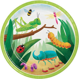 Witbaard Feestbordjes Birthday Bugs 23 Cm Karton Groen 8 St