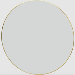 Ronde hangspiegel - goud - 50 cm - spiegel