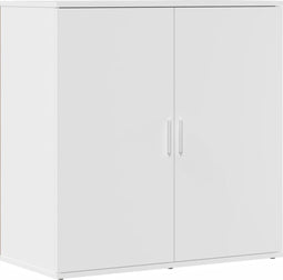 vidaXL - Dressoir - 79x38x80 - cm - bewerkt - hout - wit