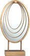 PTMD Rheda Gold metalen staande spiegel cirkels ovaal