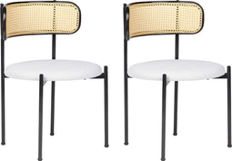 ANDOVER - Eetkamerstoel set van 2 - Zwart - Metaal