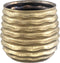 PTMD Lodas Ronde Bloempot - H21,5 x Ø24 cm - Keramiek - Goud