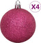 vidaXL - 108-delige - Kerstballenset - wit - en - roze