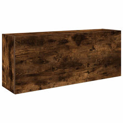 vidaXL - Badkamerwandkast - 100x25x40 - cm - bewerkt - hout - gerookt - eikenkleurig