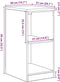 vidaXL - Garagekast - 40x51x85 - cm - massief - grenenhout - gerookt - eiken