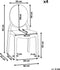 Set van 4 eetkamerstoelen MERTON Transparant