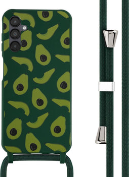iMoshion Hoesje Geschikt voor Samsung Galaxy A14 (5G) / A14 (4G) Hoesje Met Koord - iMoshion Siliconen design hoesje met koord - Groen / Avocado Green