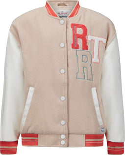 Retour Jeans Coco - Meisjes Jas - Baseballjack met PU-leer mouwen - Maat 128