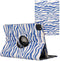 imoshion Tablet Hoes - Geschikt voor iPad Pro 11 (2022) / Pro 11 (2021) / Pro 11 (2020) / Pro 11 (2018) - 360° Draaibare Design Bookcase 2.0 - White Blue Stripes
