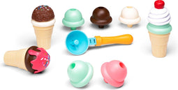 Eddy Toys Speelgoed IJsjes Set - 15 Stuks - Verwisselbaar - Met IJsschep - Vrolijke Kleuren