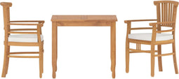 vidaXL - 3-delige - Tuinset - massief - teakhout