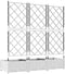 vidaXL - Tuinbak - met - Klimrek - - - 3 - stuks - - - Wit - - - 120x40x125,5 - cm