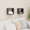vidaXL - Wandschappen - kubus - 2 - st - 26x15x26 - cm - hoogglans - grijs