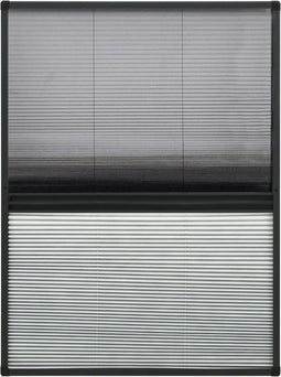 vidaXL - Raamhor - plissé - met - verduistering - 80x120 - cm - aluminium