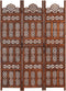 vidaXL - Kamerscherm - 3 - panelen - handgesneden - 120x165 - cm - mangohout - bruin