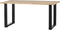 WOOOD Tablo Tafel met U-poot - Eiken - 75x180x90