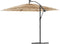 vidaXL - Parasol - met - stalen - paal - 246x246x230 - cm - bruin