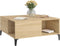 vidaXL - Salontafel - 80x80x36,5 - cm - bewerkt - hout - sonoma - eikenkleurig