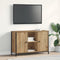 vidaXL - TV-kast - Zwart - Eiken - 101x35x65 - cm - Engineered - Hout - en - Staal