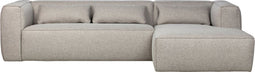 WOOOD Bean Hoekbank Incl. Kussens Rechts - Grijs - 73x305x96