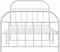 vidaXL - Bedframe - met - hoofd- - en - voeteneinde - metaal - wit - 107x203 - cm