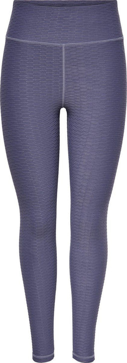 ONLY PLAY ONPASHUA HW TRAIN TIGHTS - Dames Sportlegging - Hoge tailleband - Donkergrijs met paarse gloed