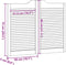 vidaXL - Draaideuren - louvre - design - 2 - paar - 80x100 - cm - wit