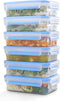 Tefal MasterSeal Fresh N1031951 - Mealprep Vershouddozenset - 6x 0,8L - 100% Lekvrij - Blauw (6 stuks)