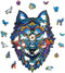 UNIDRAGON Houten Puzzel Voor Volwassenen Dier - Majestueuze Wolf - 99 stukjes - Small 17x24 cm