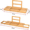 Bamboe Badplank - Verstelbaar 50-92 x 18 x 4 cm - Boekensteun en Tablethouder - Incl. Bekerhouders