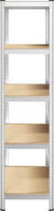 vidaXL - Opbergrek - 5-laags - staal - en - bewerkt - hout - zilverkleurig