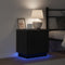 vidaXL - Nachtkastje - met - LED-verlichting - Zwart - Eiken - 44x34,5x45 - cm