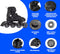 Aventuri Verstelbare Inline Skates - Semi-softboot Skeelers - Verstelbaar Maat 34-37 (M) - Voor Jongens en Meisjes - Zwart