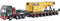 Kibri 13600 H0 Vrachtwagen MAN SK met Scheuerle platformwagen en spoorkraan-bovendeel