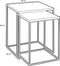 Mica Decorations Aaron Bijzettafel - Set van 2 - L38 x B38 x H48 cm - Metaal - Grijs (2 stuks)