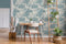 DUTCH WALLCOVERINGS Behang Tropical beige en lichtblauw