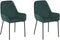 Set van 2 eetkamerstoelen LOVERNA Corduroy Donkergroen