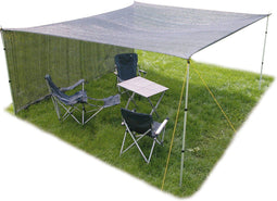 Eurotrail Schaduwdoek - 6x4 meter - Eenvoudig op te hangen - Zwart