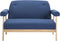 vidaXL - Tweezitsbank - stof - blauw