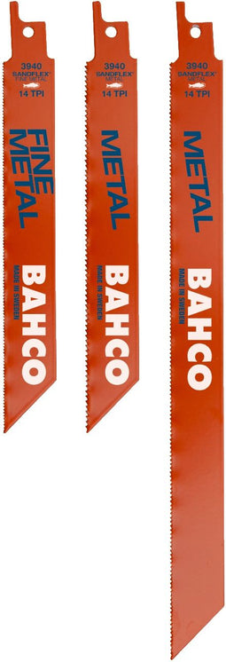 Bahco 3940-METAL-SET - Zaagbladset - Bimetalen bladen voor metaal - (5 stuks)