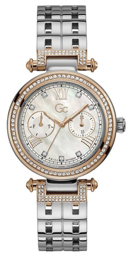 GC Y78003L1MF horloge dames staal rosé bi color swiss made met saffierglas