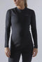 Craft Core Warm Baselayer Shirt - Dames - Thermo - Zwart - Maat XL