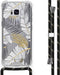 iMoshion Hoesje Geschikt voor Samsung Galaxy S8 Hoesje Met Koord - iMoshion Design Hoesje met Koord - Goud / Zwart / Transparant / Glamour Botanic