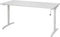 Slinger verstelbaar zit/zit bureau NLST breed 160CM diep 80 cm bladkleur Lichtgrijs framekleur Wit (RAL9010)