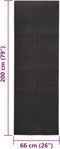 vidaXL - Vloerkleed - 66x200 - cm - natuurlijk - sisal - zwart