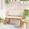 vidaXL - Tuinbank - met - Kussens - 100x50x91 - cm - Massief - Acaciahout