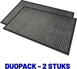 Deurmatten Set 2 stuks Studio M - NEO - Droogloopmat binnen grijs - 60x90 cm - Antislip Deurmat